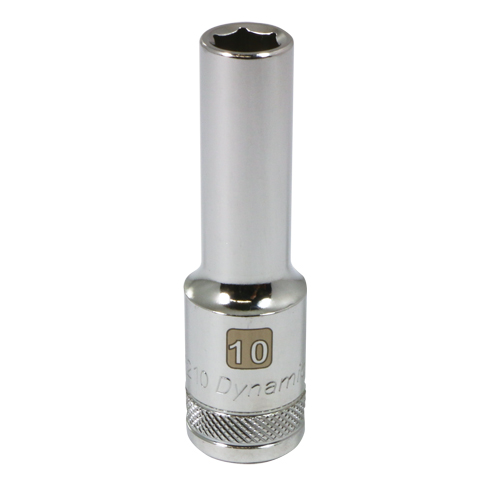 Metric Socket, 10 mm, 1/2" Drive, 6 Points, Deep Equipex