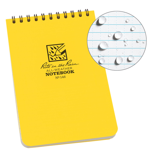 Pocket Top-Spiral Notebook, Soft Cover, Yellow, 100 Pages, 4" W x 6" L Equipex