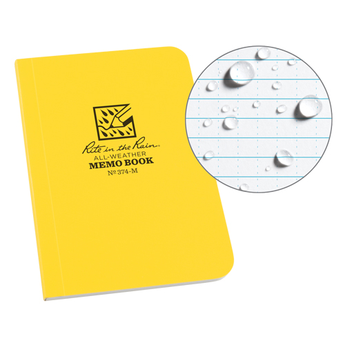 Memo Book, Soft Cover, Yellow, 112 Pages, 3-1/2" W x 5" L Equipex