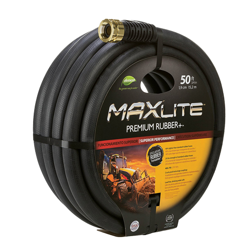 Tuyau d'eau MAXLite, Caoutchouc, 3/4" dia. x 50' lo Equipex