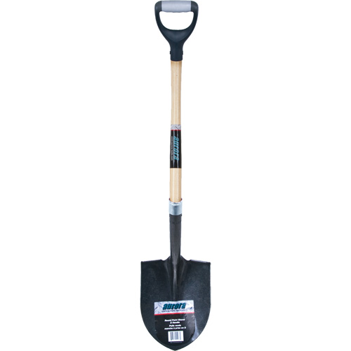 Pelle ronde robuste, Lame Acier au carbone, Bois dur, Manche Prise en D Equipex