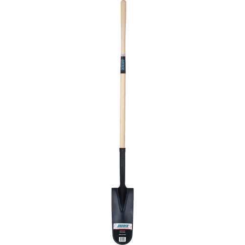 Heavy-Duty Drain Spade, Carbon Steel, 16" x 6" Blade, 45" L, Straight Handle Equipex