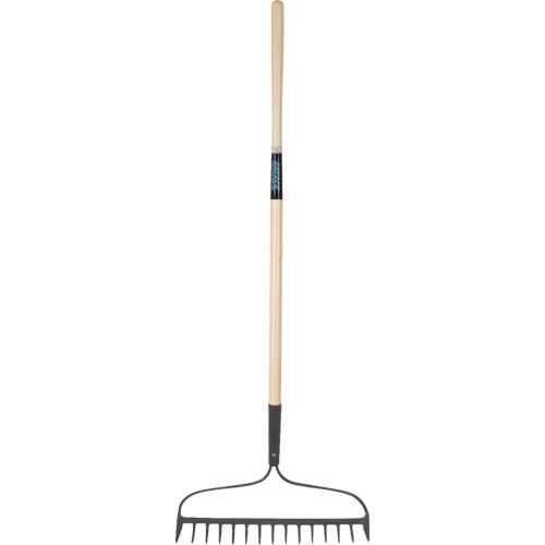 Heavy-Duty Bow Rake, Wood Handle, 58" L, 15" Blade, 15 Tines Equipex