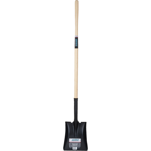 Square Point Shovel, Hardwood, Tempered Steel Blade, Straight Handle, 48" Long Equipex