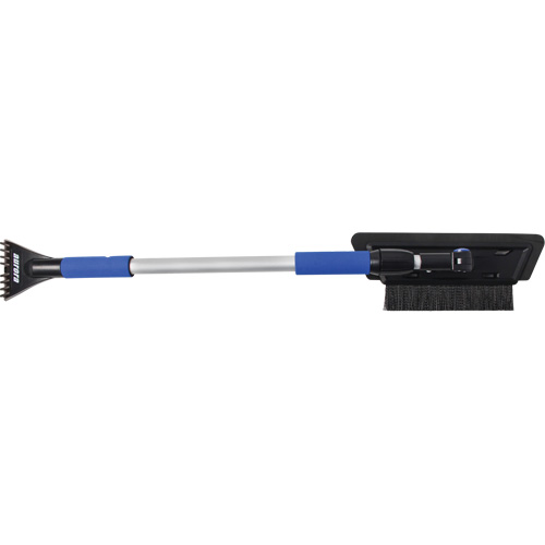 Snow Brush, Telescopic, EVA Foam Blade, 48" Long, Black/Blue Equipex
