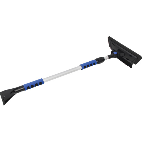 Snow Brush, Telescopic, EVA Foam Blade, 48" Long, Black/Blue Equipex