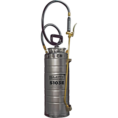 Vaporisateur de b&eacute;ton &agrave; compression s&eacute;rie industriel & entrepreneur, 3,5 gal. (16 L), Acier inoxydable, Lance de 24" Equipex