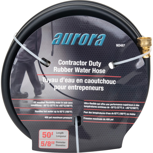 Contractor Duty Rubber Hose, Rubber, 5/8" dia. x 50' Equipex