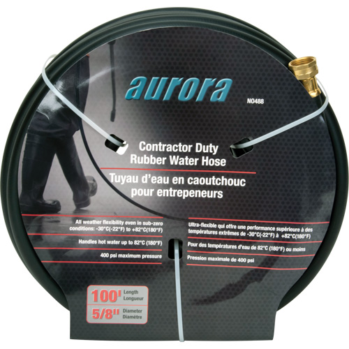 Contractor Duty Rubber Hose, Rubber, 5/8" dia. x 100' Equipex