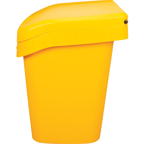 Bacs d'entreposage pour sel & sable, Avec Moraillon, 21" x 27" x 26", 4,24 pi³, Jaune Equipex