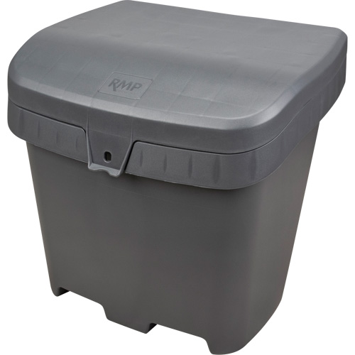 Bacs d'entreposage pour sel & sable, Avec Moraillon, 21" x 27" x 26", 4,24 pi³, Gris Equipex
