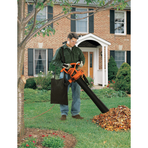 Souffleur/aspirateur/broyeur de feuilles, Vitesse d'air 210 mi/h, &eacute;lectrique Equipex