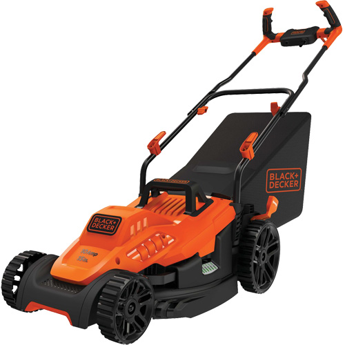 Lawn Mower with Comfort Grip Handle, Push Walk-Behind, Electric, 15" Cutting Width Equipex
