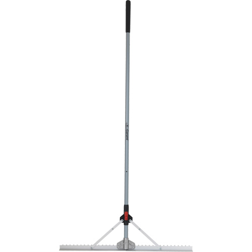R&acirc;teau &agrave; niveler pour am&eacute;nagement paysager avec t&ecirc;te pliante, Manche Fibre de verre, 36" la, Lame Aluminium Equipex