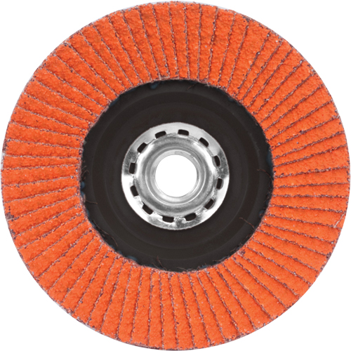 Flap Discs - Quick Trim SG Blaze R980P, 4-1/2" x 5/8"-11, Type 27, 40 Grit, Ceramic Equipex