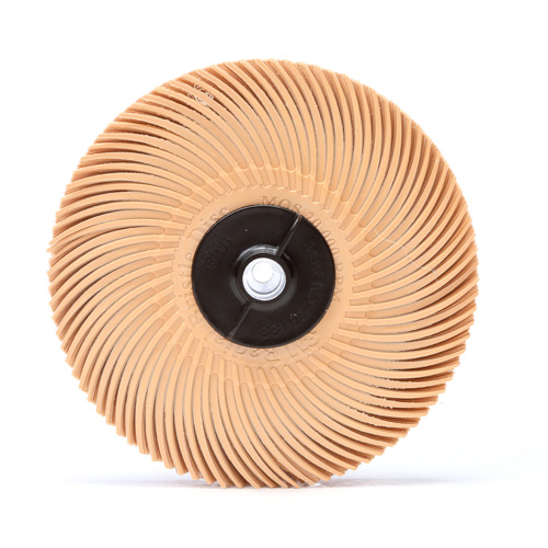 Meule en soie radiale Scotch-Brite, Oxyde d'aluminium, Grain 6 microns, 3" dia. Equipex