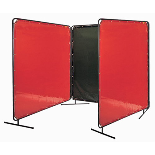 &eacute;cran et cadre pour soudage, Orange, 6' x 6' Equipex