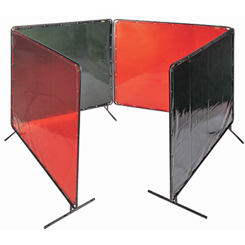 &eacute;cran et cadre pour soudage, Orange, 6' x 6' Equipex
