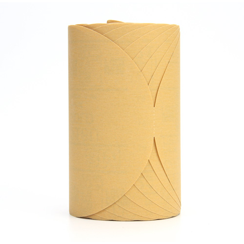 Rouleau de disques abrasifs dor&eacute;s en papier Stikit 216U, 6" dia., Grain P320, Oxyde d'aluminium Equipex