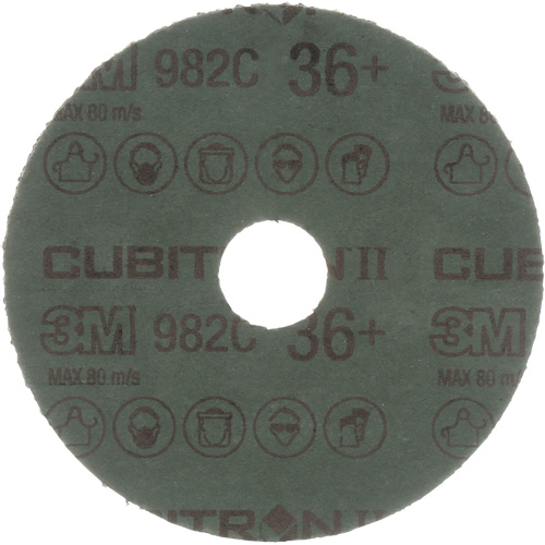 Disques en fibre mod&egrave;le 982C Cubitron II , Grain de c&eacute;ramique, 36+, 7" Dia x 7/8" Arbre Equipex