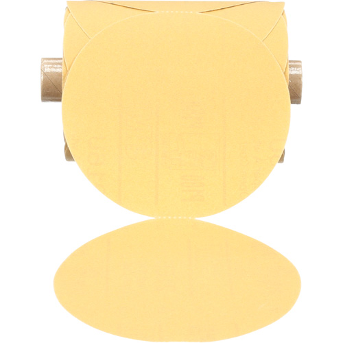 Disque abrasif dor&eacute; en rouleau de papier Stikit, 5" dia., Grain P180, Oxyde d'aluminium Equipex