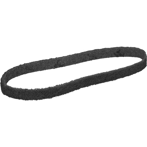 Courroie de conditionnement de surface Scotch-Brite, 1/2" la x 18" lo, Oxyde d'aluminium, Grain Super fin Equipex