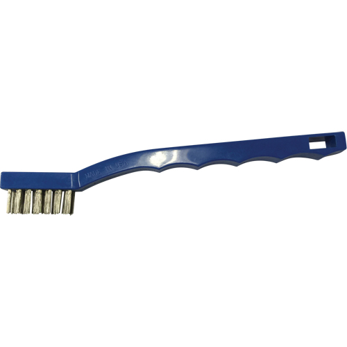 Small Cleaning Scratch Brushes, Stainless Steel, 3 x 7 Wire Rows, 7-3/4" Long Equipex