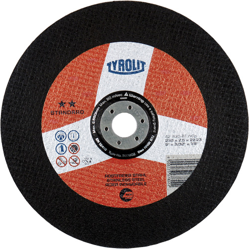 Premium INOX Cutting Disc, 6" x 5/64", 7/8" Arbor, Type 27, Aluminum Oxide, 10200 RPM Equipex