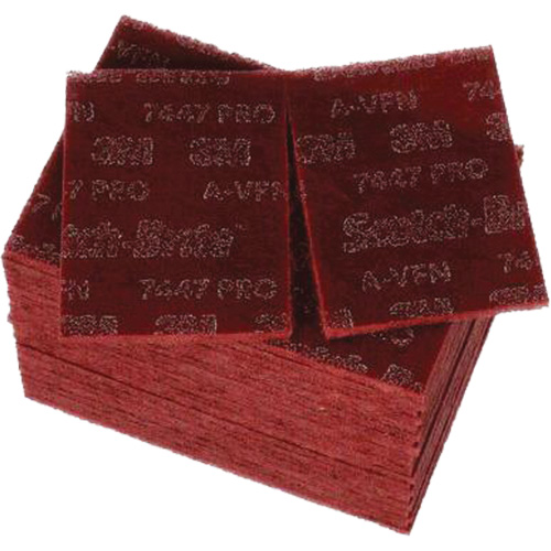 Scotch-Brite 7447 Hand Pads, Aluminum Oxide, 9" x 6", Very Fine Grit Equipex