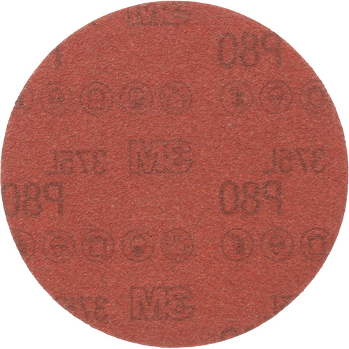 3M 375L Sanding Disc - 5", 5" Dia., P80 Grit, Aluminum Oxide Equipex