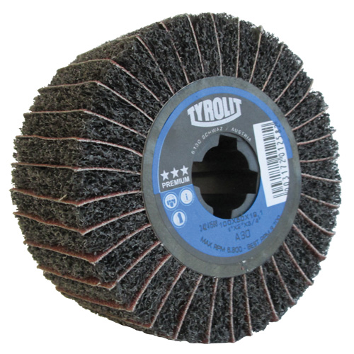 Pro-Line Surface Conditioning Drum, 4" Dia. x 2" W, 3/4" Arbor, 80 Grit, Aluminum Oxide Equipex