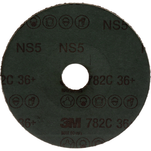 782C Fibre Disc, Ceramic Grain, 36+, 5" Dia x 7/8" Arbor Equipex