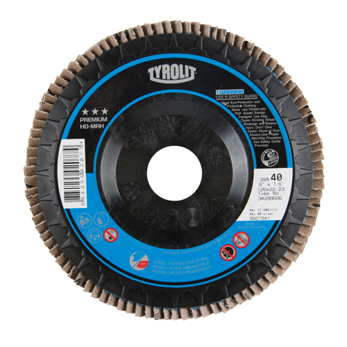 Disque &agrave; lamelles, 4-1/2" x 7/8", Type 27, Grain 40, Zirconium Equipex