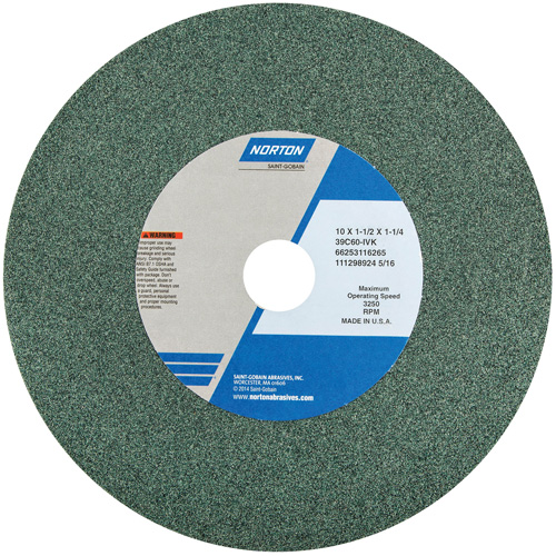 Bench and Pedestal Grinding Wheel, 14" x 2", 1-1/2" Arbor, 1, Silicon Carbide Equipex