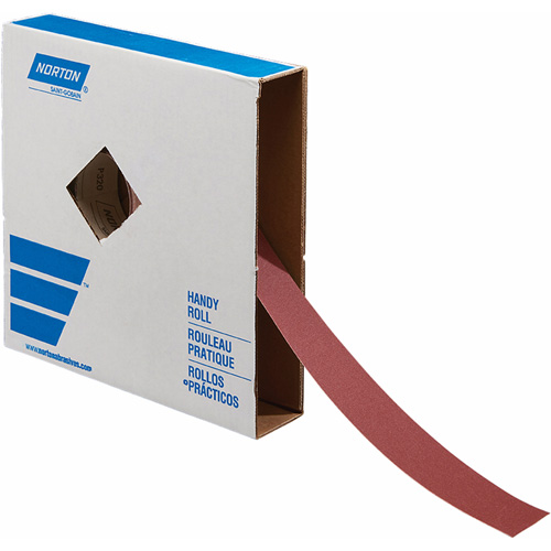 R243 Handy Sanding Rolls, Aluminum Oxide, 1-1/2" W x 150' L, P180 Grit Equipex
