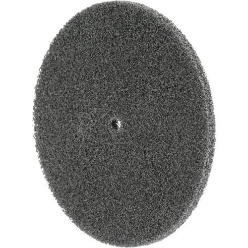 Meule unitaris&eacute;e EXL Scotch-Brite, 5" x 1/4", Arbre de 1/4", Grain de Fin, Carbure de silicium Equipex