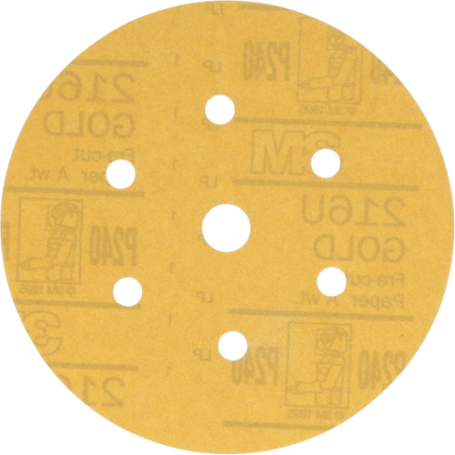 Disque de ponçage antipoussi&egrave;re Hookit, dia 6", Grain P240, Oxyde d'aluminium, Poids A Equipex