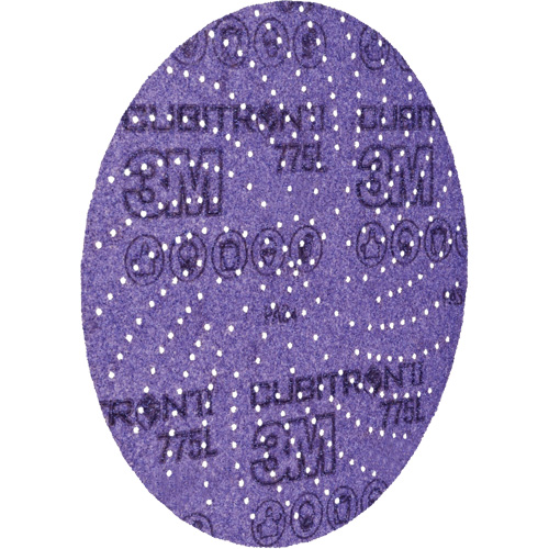 Cubitron II Hookit Film Disc 775L, 5" Dia., 80+ Grit, Ceramic, F-Weight Equipex