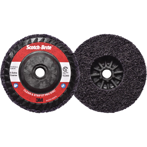 Scotch-Brite Clean & Strip XT Pro Disc, 4-1/2" Dia., Extra Coarse Grit, Silicon Carbide Equipex