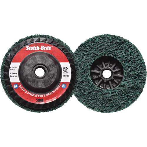 Scotch-Brite Clean & Strip XT Pro Extra Cut Disc, 4-1/2" Dia., Extra Coarse Grit, Aluminum Oxide Equipex