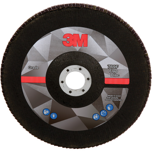 769F Quick Change Flap Disc, 7" x 5/8"-11, Type 27, 40+ Grit, Aluminum Oxide/Ceramic Equipex