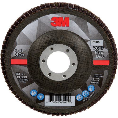 769F Quick Change Flap Disc, 4-1/2" x 7/8", Type 27, 80+ Grit, Ceramic Equipex
