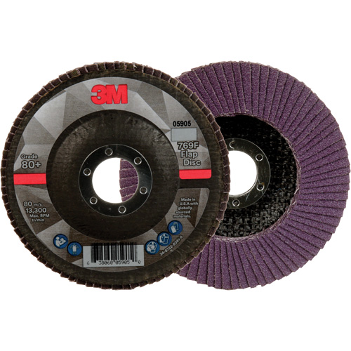 769F Quick Change Flap Disc, 4-1/2" x 7/8", Type 27, 80+ Grit, Ceramic Equipex