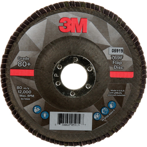 769F Quick Change Flap Disc, 5" x 7/8", Type 27, 80+ Grit, Ceramic Equipex