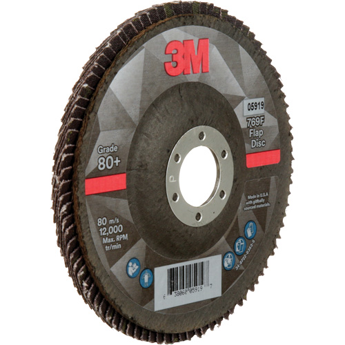 769F Quick Change Flap Disc, 5" x 7/8", Type 27, 80+ Grit, Ceramic Equipex