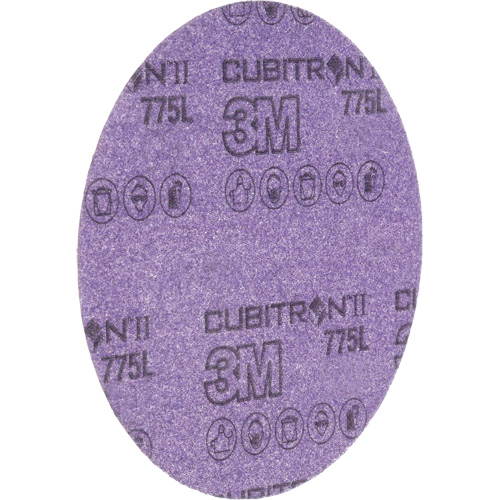 Cubitron II Hookit 775L Series Film Disc, 6" Dia., 240+ Grit, Ceramic, 3 mils Equipex
