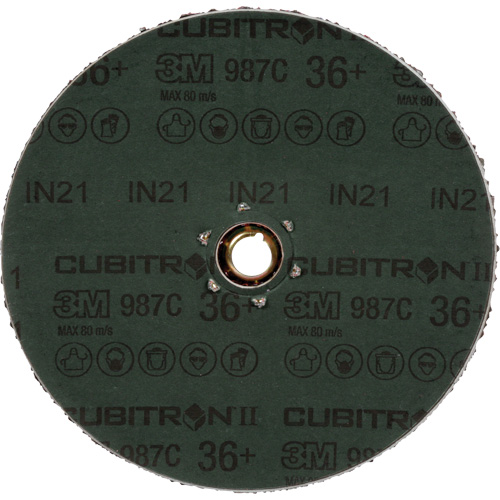 Disque en fibre 987C Cubitron II, C&eacute;ramique, 36+, 4-1/2" Dia Equipex