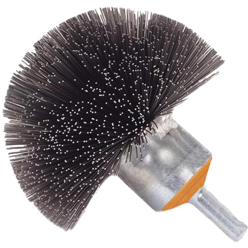 Spherical Mounted Crimped Wire Brush, 1-1/2", 0.008" Fill, 1/4" Shank Equipex