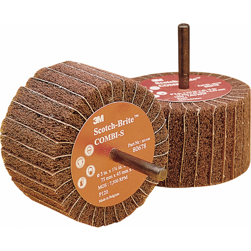 Meules combin&eacute;es, 3" dia. x 1-3/4" la, Arbre 1/4", Oxyde d'aluminium Equipex