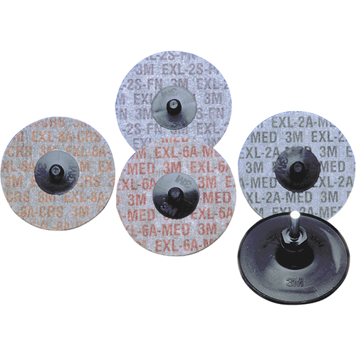 Produits Buff & Blend - Meules homog&egrave;nes EXL Roloc Scotch-Brite, 2" x Grain de 2S Equipex